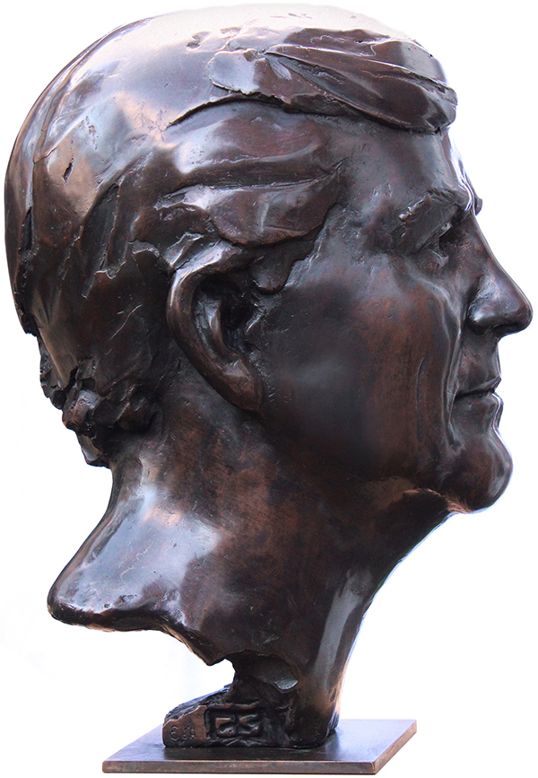 bronzen, portret, Willem-Alexander, koning, beeld, staatsieportret, staatsie-portret, statieportret, Willem, Alexander, kop, buste, portretbuste, brons, Guido Sprenkels, beeld, Wassenaar, hoofd, staatshoofd